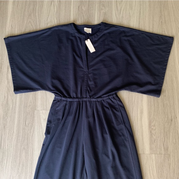 NWT Anthropologie Sundays Elodie High Rise Jumpsuit in Navy/Marin Sz S - Picture 7 of 13